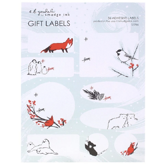 Holiday Gift Labels - Winter Animals
