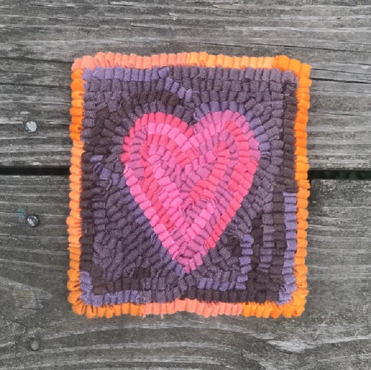 Rug Hooking Kit - Pink Heart