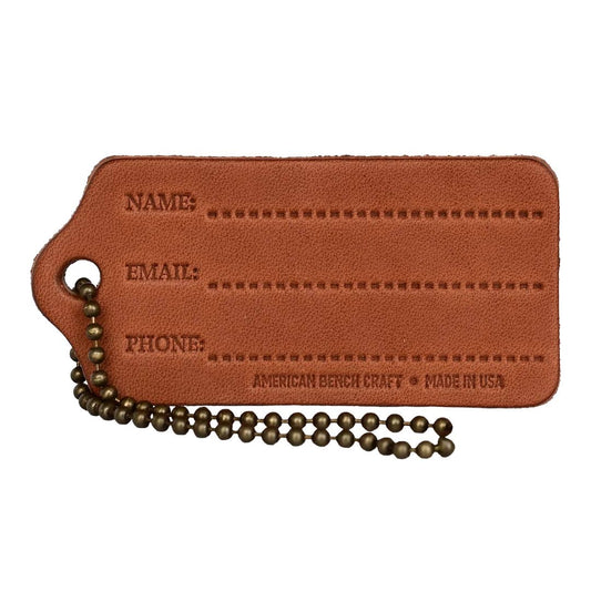 Leather luggage tag