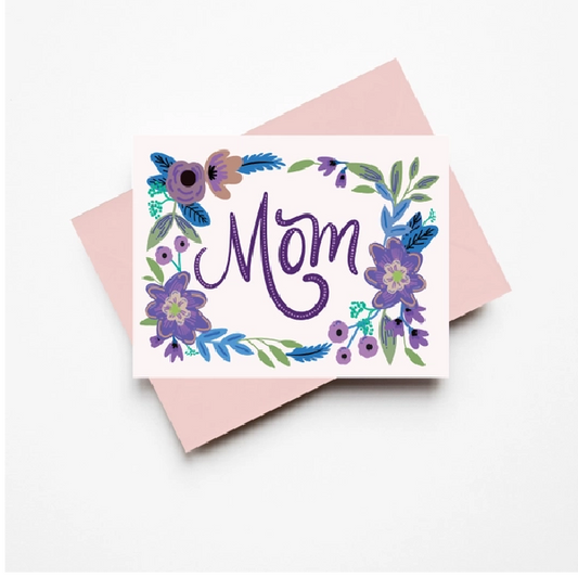 Purple Flowers Mom Mother's Day Card