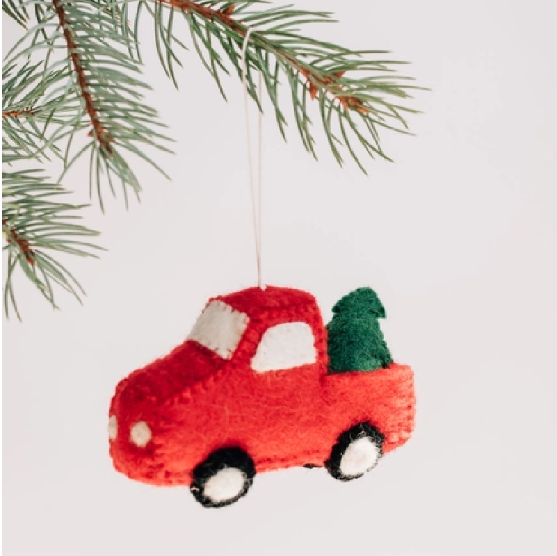 Red Christmas Truck Ornament