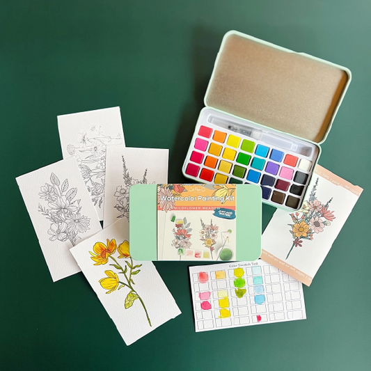 Wildflowers Watercolor Painting Kit