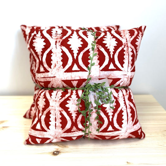 Handmade Pillows - Red Pattern