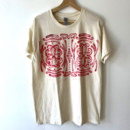 David House T-Shirt - Pink on White