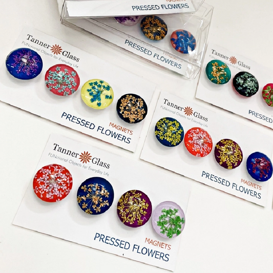 Pressed Flower Magnets (Set of 4)