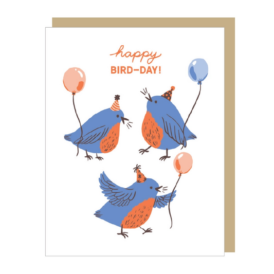 Birds and Balloons Birthday Card