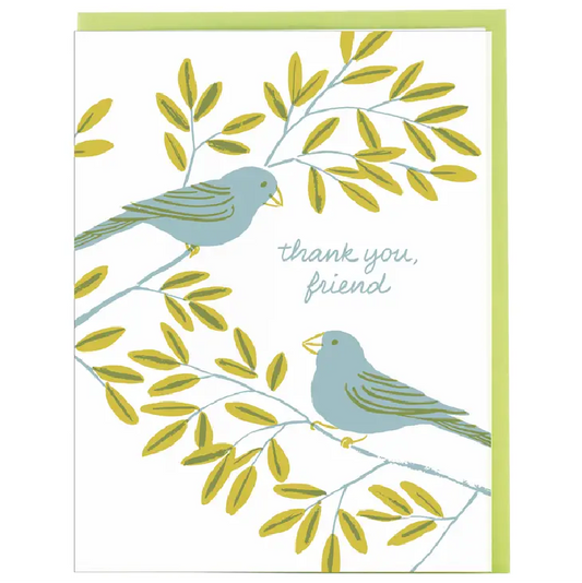 Birds Thank You Friend Card