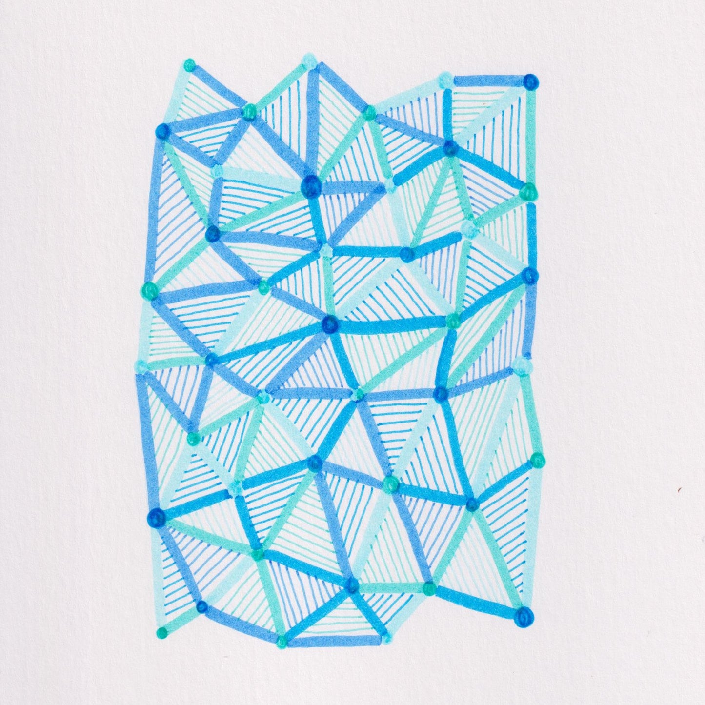 Untitled (Small Blue Triangles) by Michaela Flatley