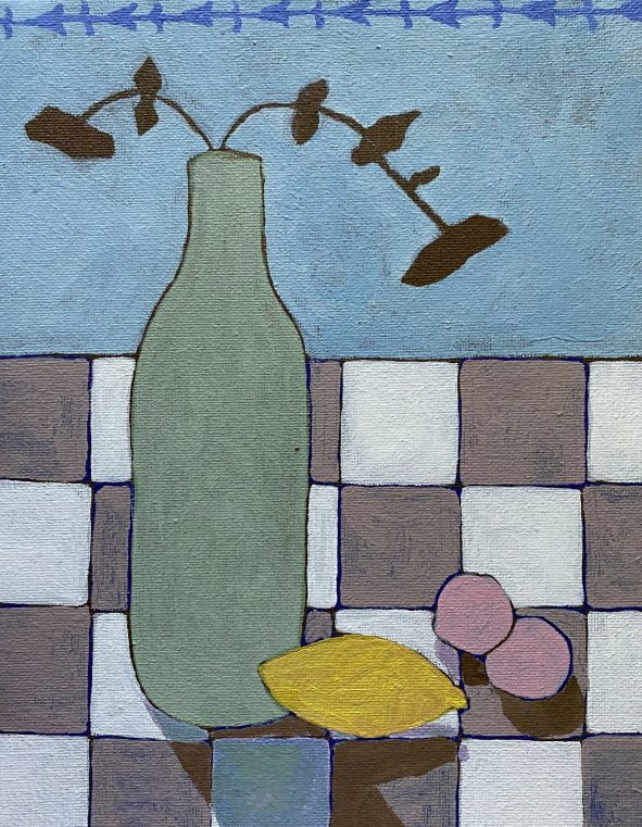 Vase and Vines Art Print