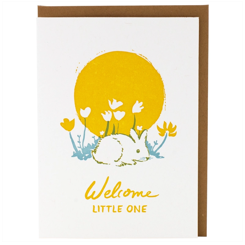 New baby card - bunny