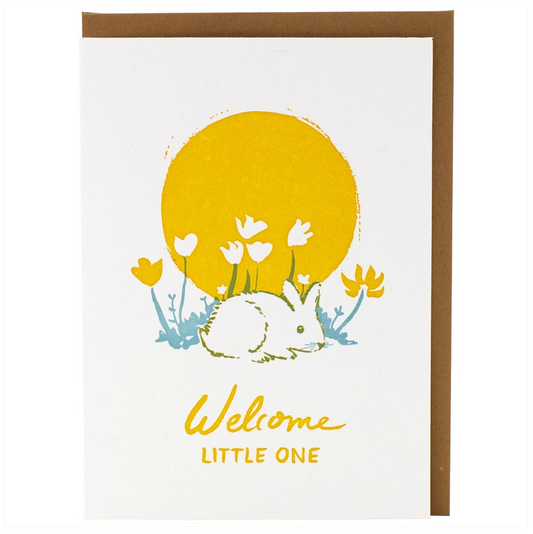 New baby card - bunny