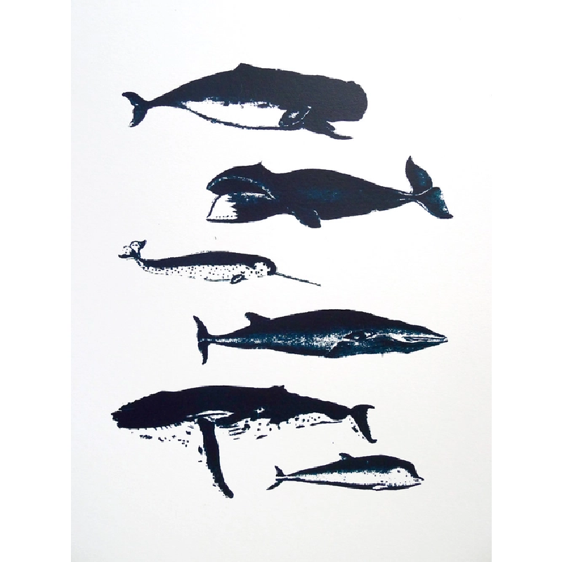 9x12 Art Print - Whale Stack