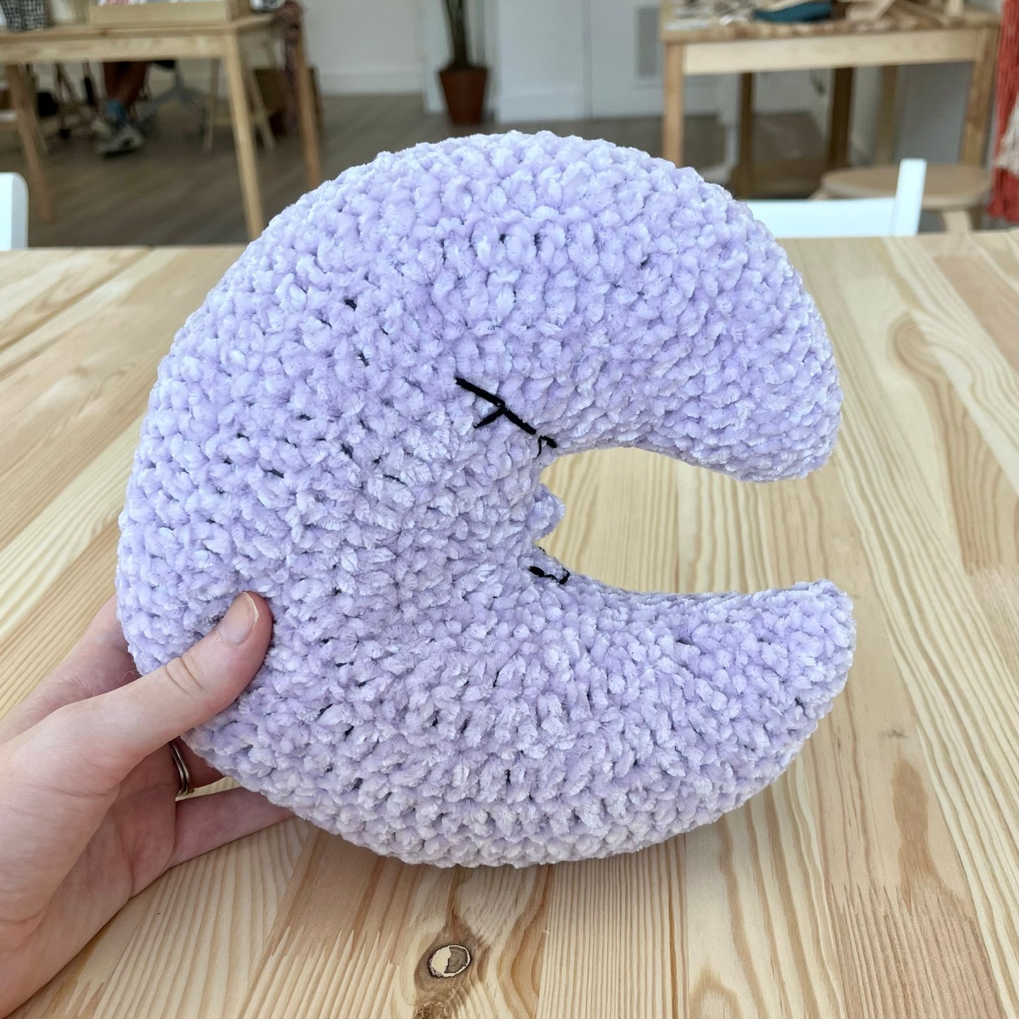 Crochet Moon Pillow