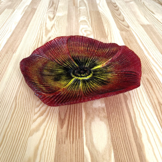 Glass Poppy Bowl